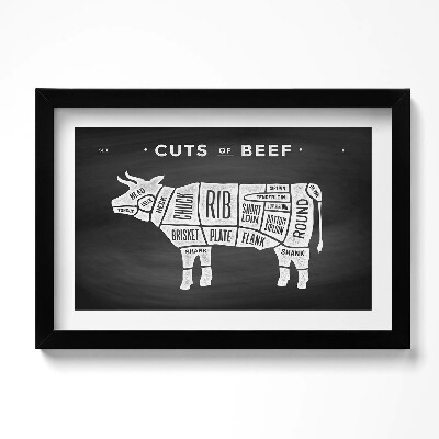 Tablou rama original Vacă - Poster Măcelar de Vită