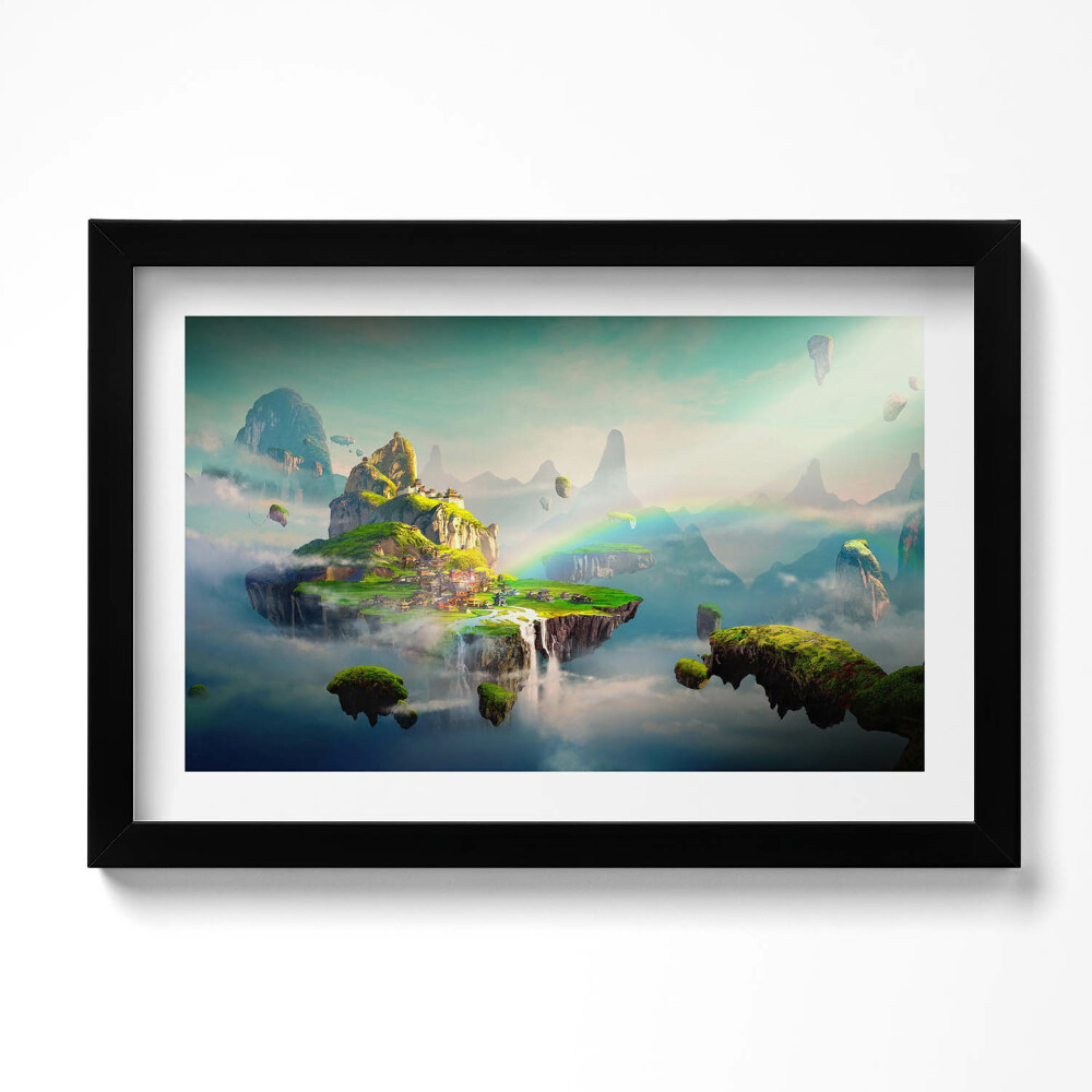 Tablou living cu rama original Scene fantastice în stil chinezesc