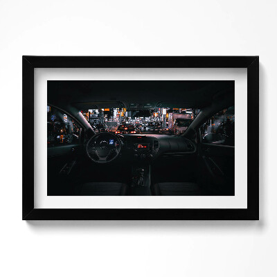 Tablou living cu rama original Mașină în Tokyo