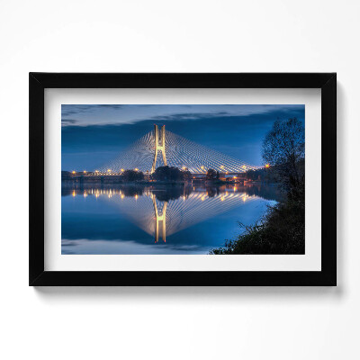 Tablou living cu rama original Podul Rędziński din Wrocław