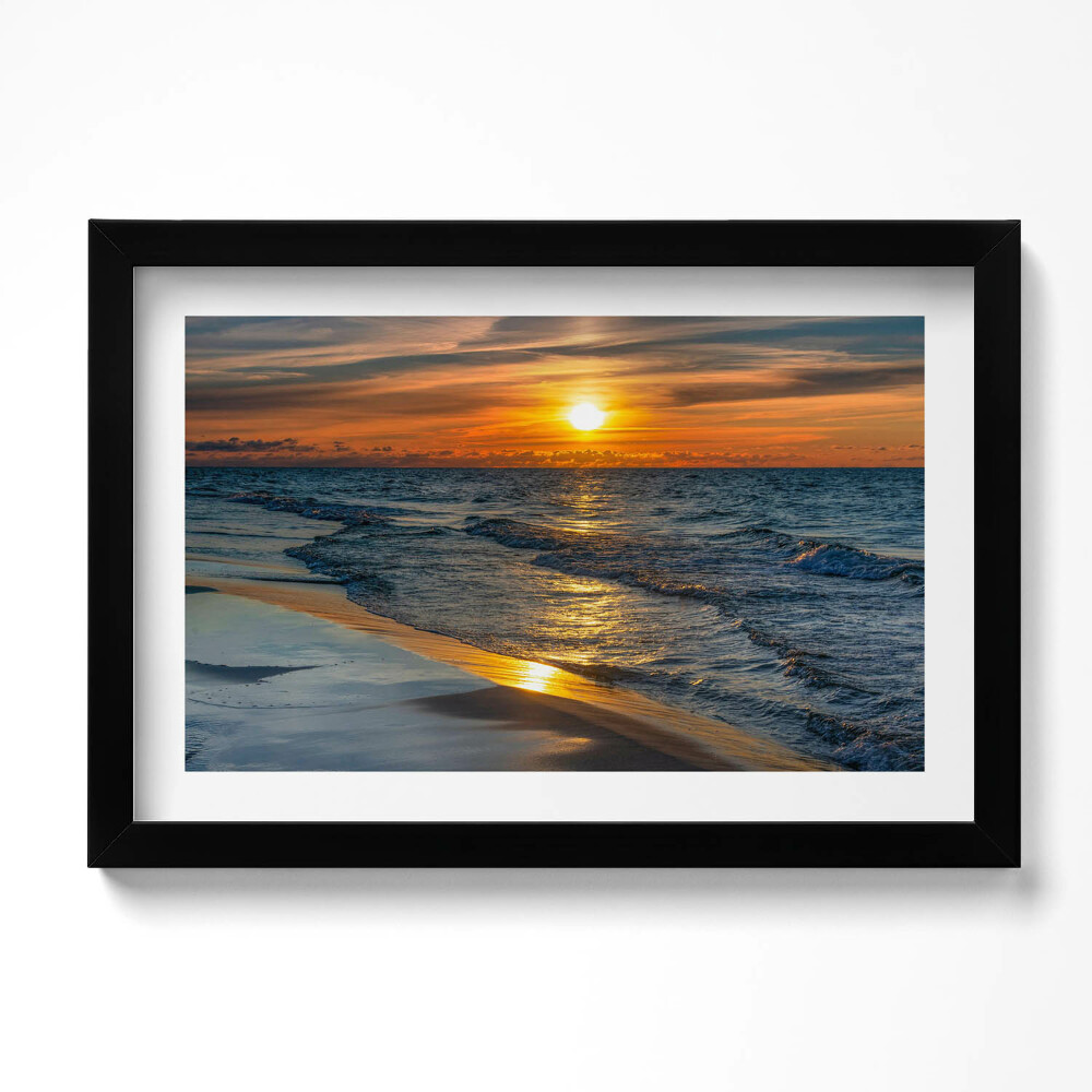 Tablou living cu rama original Marea Baltică Władysławowo