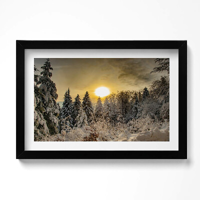 Tablou rama original Peisaj de iarnă Beskids