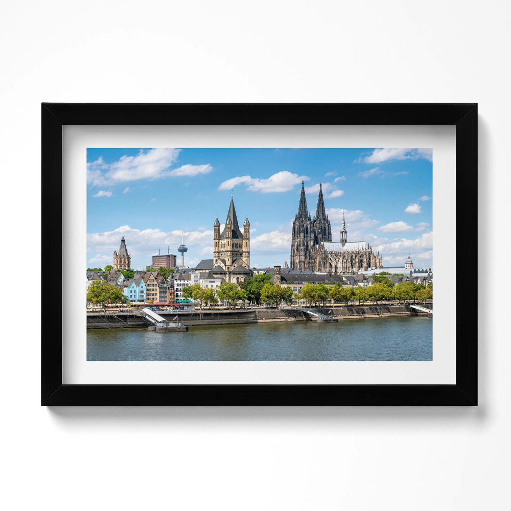 Tablou living cu rama original Panorama din Köln