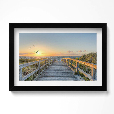 Tablou living cu rama original Vacanțe la plajă în Germania