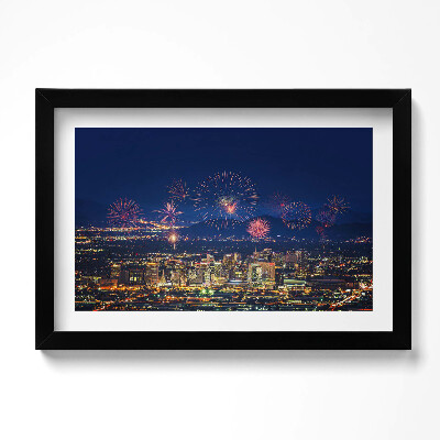 Tablou rama original Orașul Phoenix noaptea