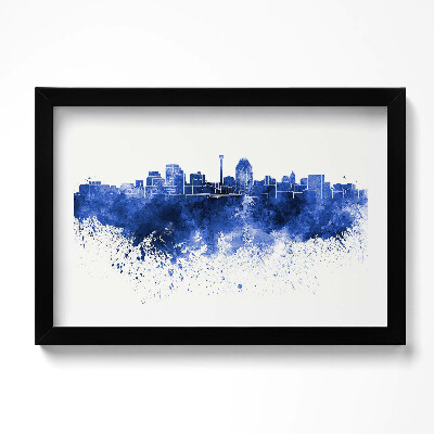 Tablou living cu rama original Panoramă a acuarelelor din San Antonio