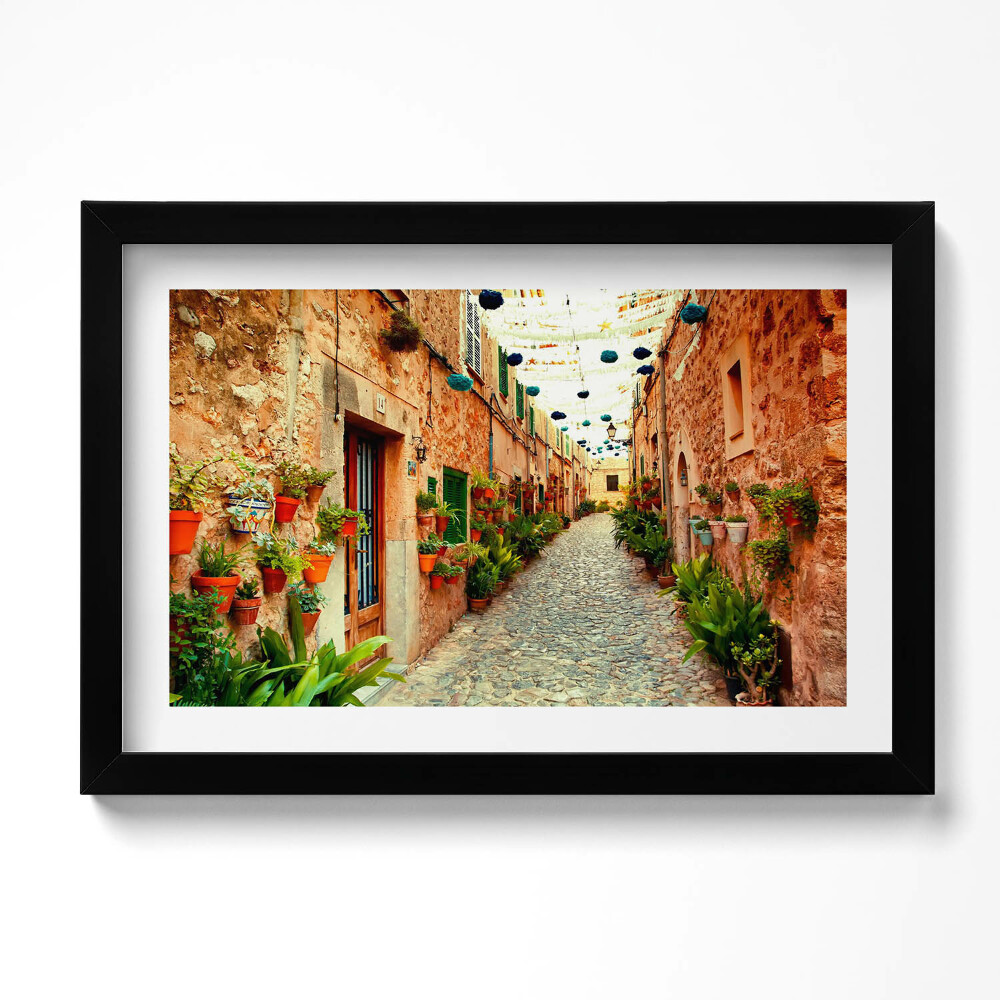 Tablou rama original O stradă din satul Valldemossa