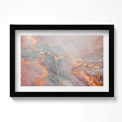 Tablou living cu rama original Marmură cu aur