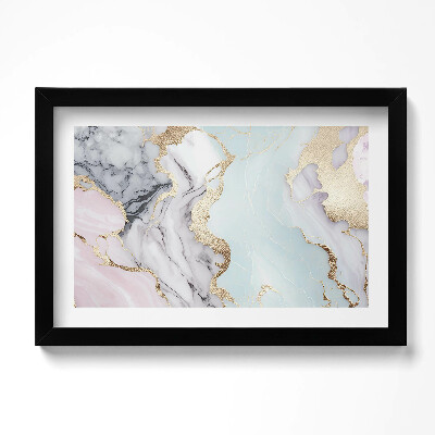 Tablou living cu rama original Marmură pastelată