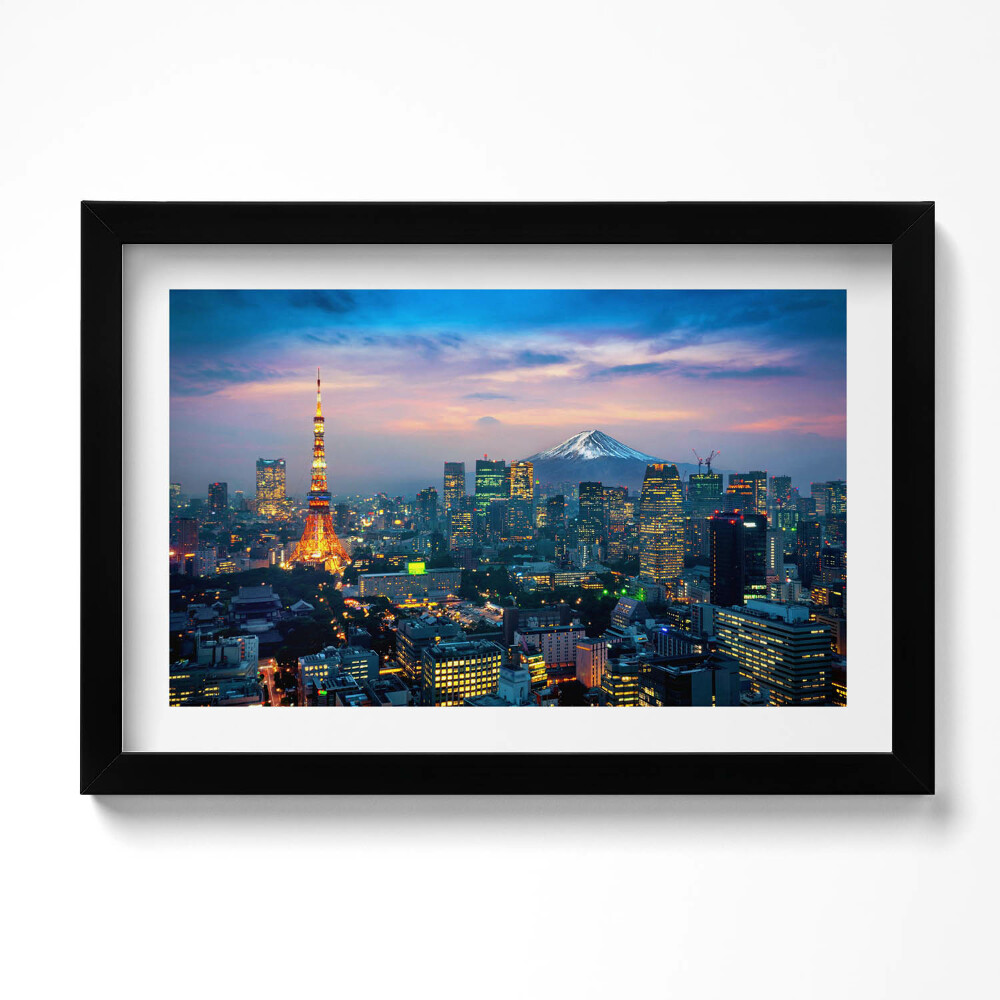 Tablou rama original Orașul noaptea