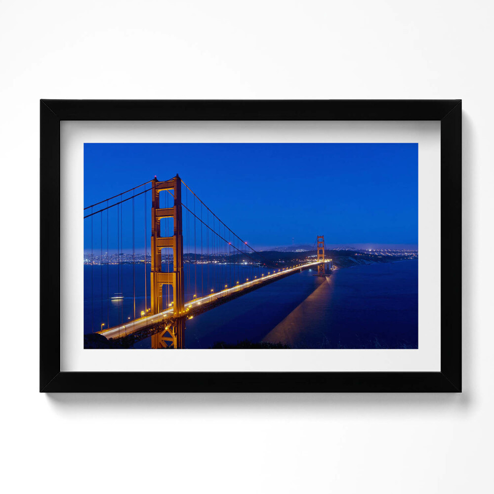 Tablou living cu rama original Vedere a podului Golden Gate