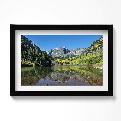 Tablou rama original Munți și păduri lacustre