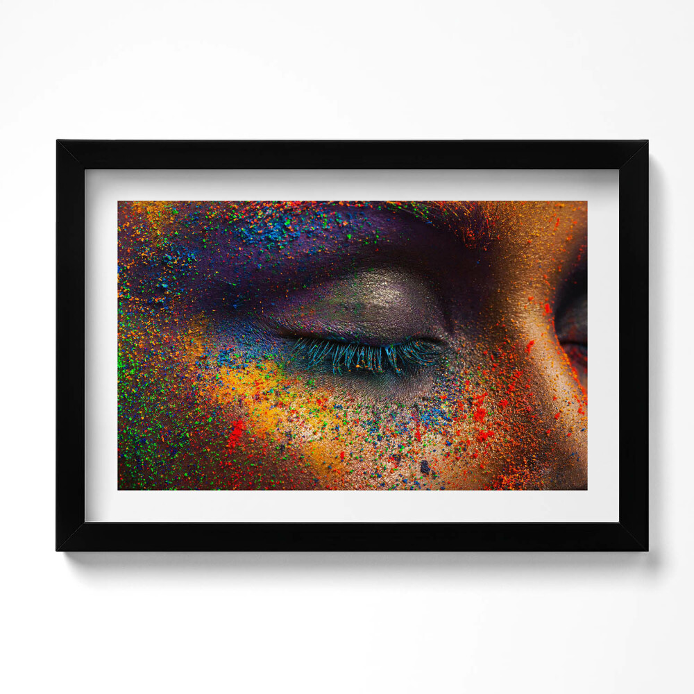 Tablou living cu rama original Ochiul colorat al femeii