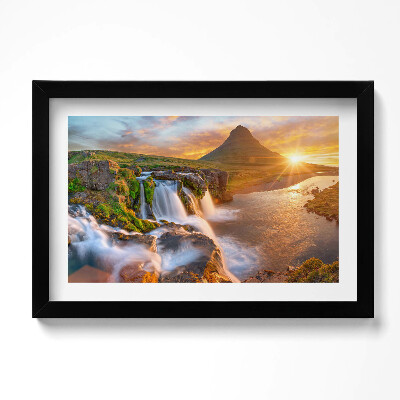 Tablou rama original Peisaj natural la apus