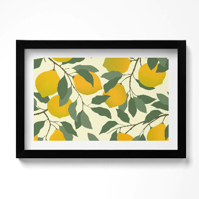 Tablou rama original Ilustrație pentru bucătăria lămâilor siciliene