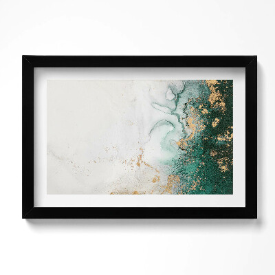 Tablou living cu rama original Compoziție abstractă cu aur