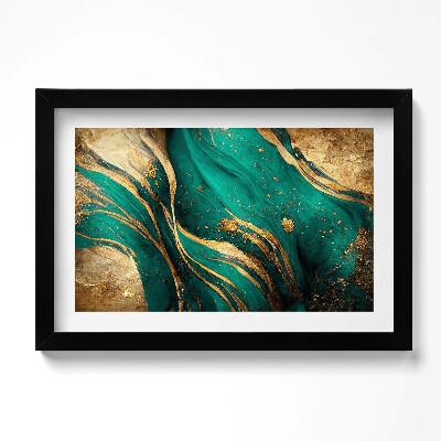 Tablou living cu rama original Abstracție cu aur