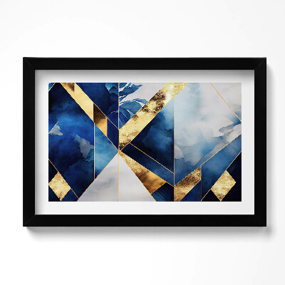 Tablou living cu rama original Compoziție geometrică cu aur