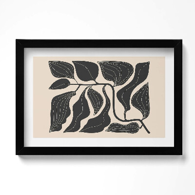 Tablou rama original Ilustrație minimalistă a frunzelor de plante