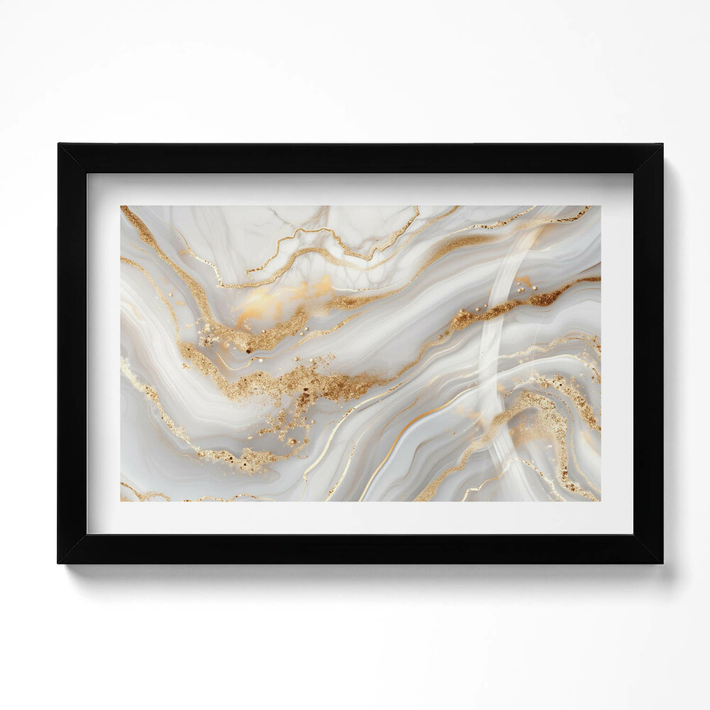 Tablou rama original Textură de marmură cu aur
