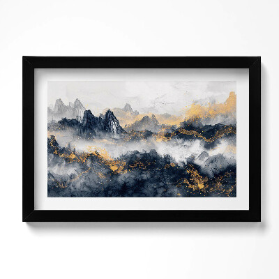 Tablou rama original Peisaj abstract al munților printre nori