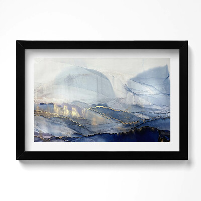 Tablou living cu rama original Abstracție cu aur