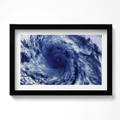 Tablou living cu rama original Fotografie NASA - vârtej de nori din spațiu