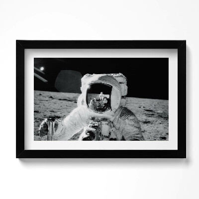 Tablou rama original Astronautul pe Lună - fotografie NASA