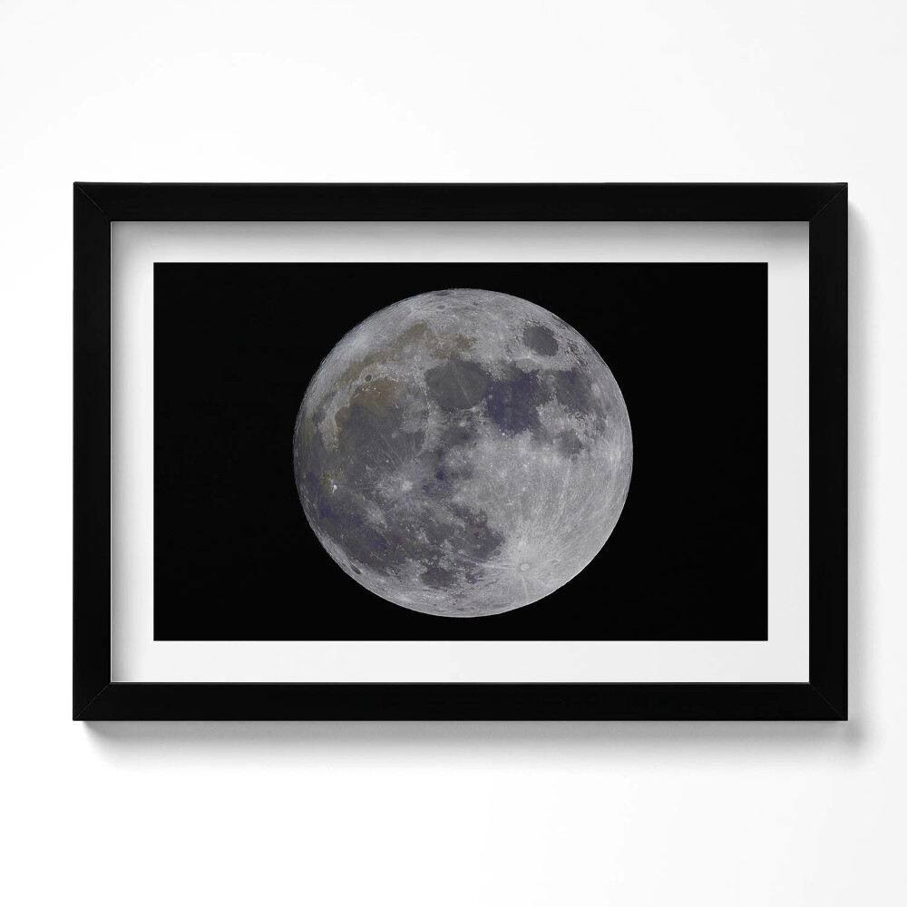 Tablou living cu rama original Lună plină pe cerul negru