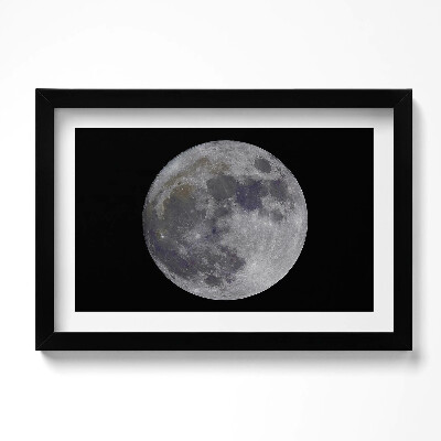 Tablou living cu rama original Lună plină pe cerul negru