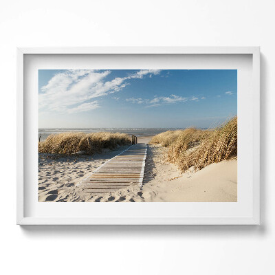 Tablou rama excepţional Vedere la plajă și mare