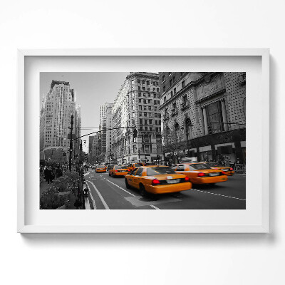 Tablou rama excepţional Traficul taxiurilor pe bulevardul Manhattan