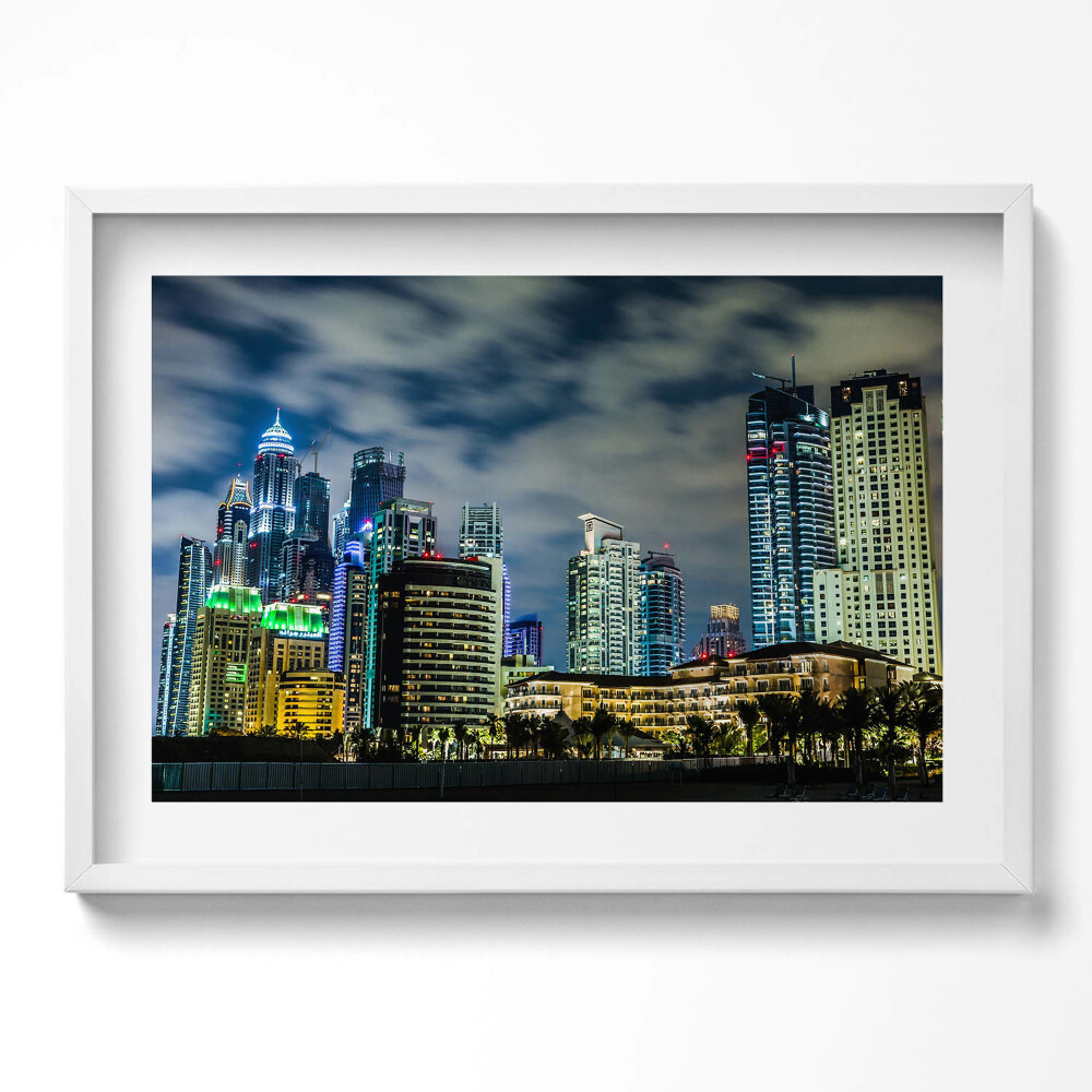 Tablou rama excepţional Oraș mare noaptea