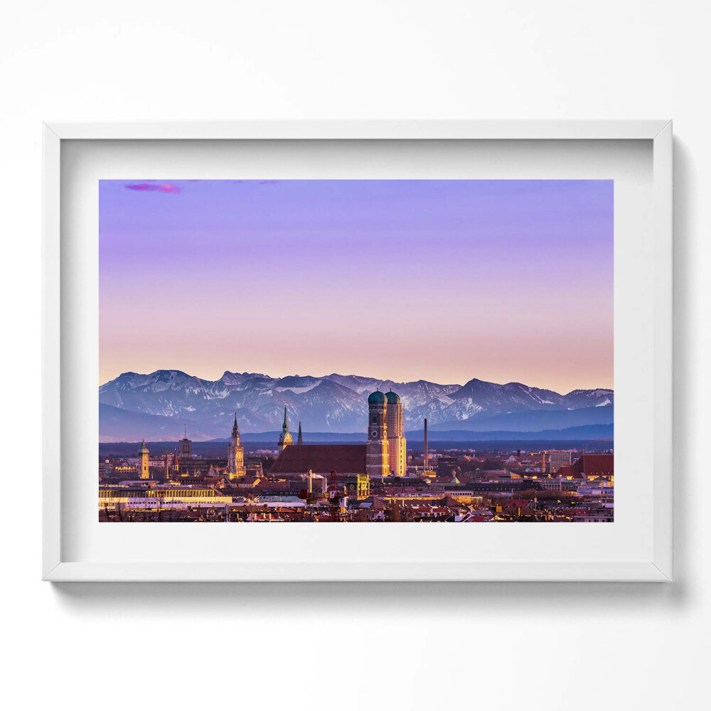 Tablou living cu rama excepţional Alpii germani din München