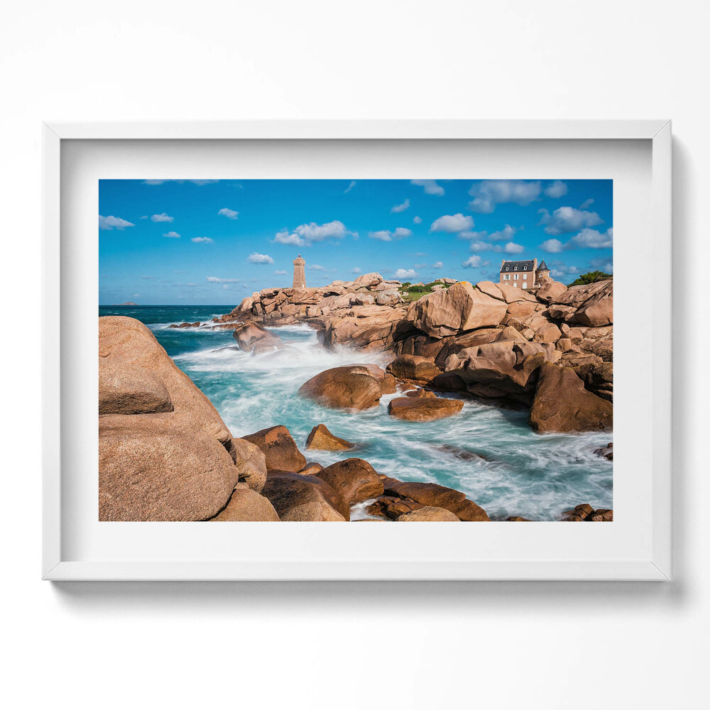 Tablou rama excepţional Apă, pietre și un far