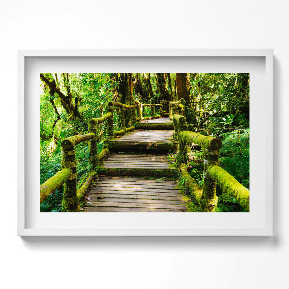 Tablou living cu rama excepţional Alee din lemn - agroturism