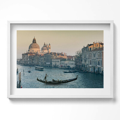 Tablou living cu rama excepţional Gondola în Veneția - Italia