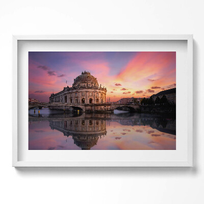 Tablou living cu rama excepţional Vedere a orașului seara