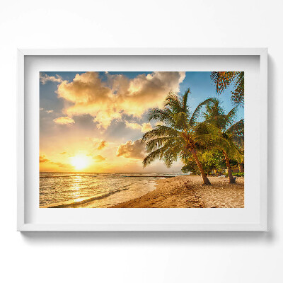Tablou rama excepţional Palm Beach și mare la apus
