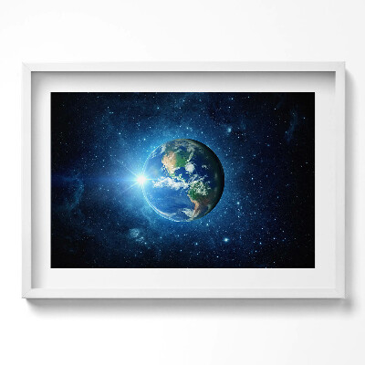 Tablou living cu rama excepţional NASA - Pământul, Galaxia și Soarele