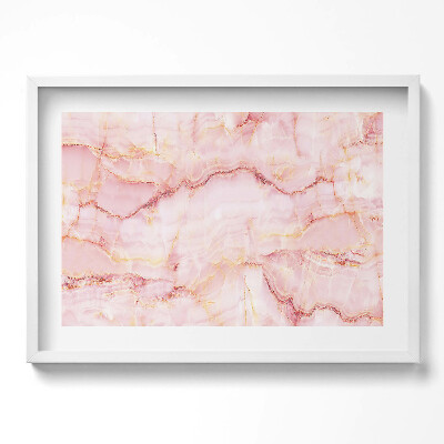 Tablou rama excepţional Textură de marmură roz