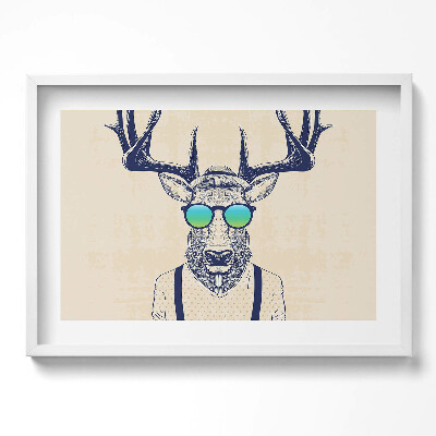 Tablou living cu rama excepţional Cerb abstract cu trăsături umane