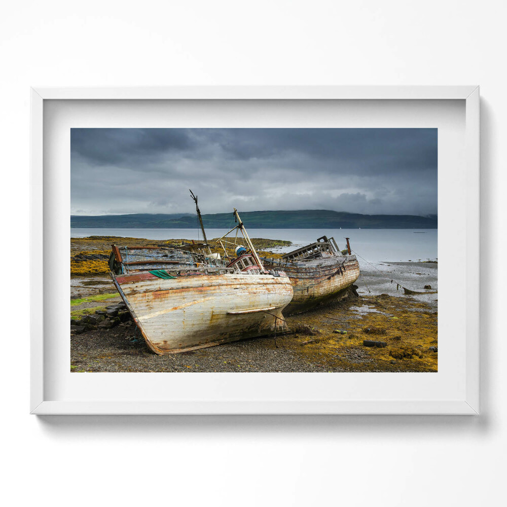 Tablou rama excepţional Golful Salen și bărcile