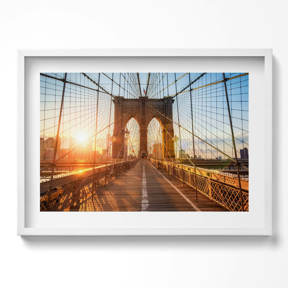 Tablou living cu rama excepţional Podul Brooklyn, New York