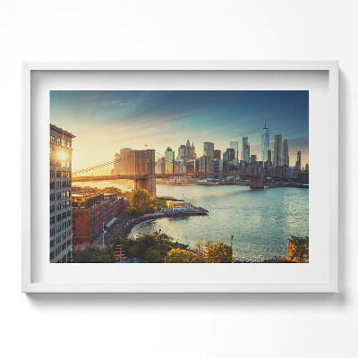 Tablou rama excepţional Podul Brooklyn din New York, Manhattan