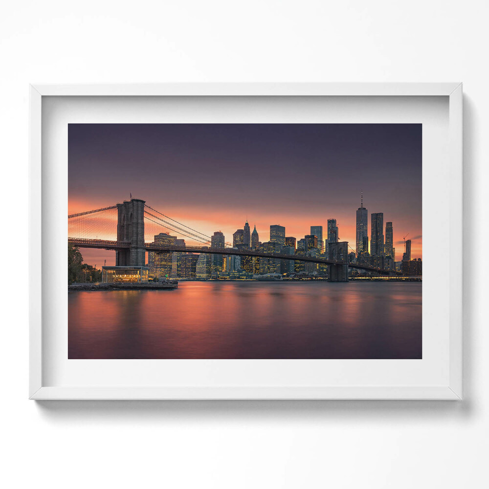 Tablou living cu rama excepţional East River din New York