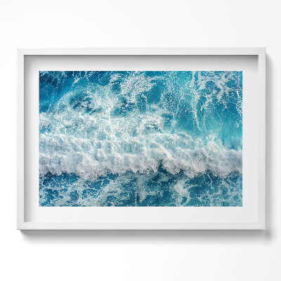 Tablou living cu rama excepţional Vedere aeriană a unui val oceanic