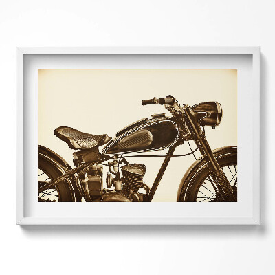 Tablou living cu rama excepţional Retro sepia - Motocicletă de epocă