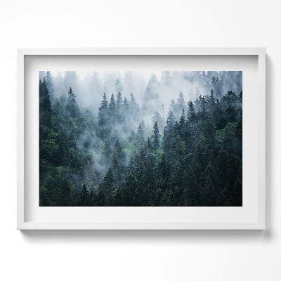 Tablou living cu rama excepţional Peisaj montan încețoșat