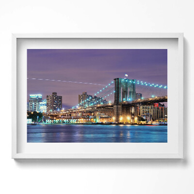 Tablou living cu rama excepţional Podul Brooklyn
